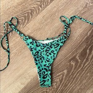 Extra Sexy Tony Green Animal print adjustable bikini bottoms hi rise S